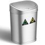 Amagabeli Cubo de Basura Automático – 11 Gallon / 42L Cubo de Basura con Sensor Automatico de Reciclaje Acero Inoxidable Sensor de Movimiento