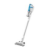 Amazon Basics Aspiradora sin cable 2 en 1 de 350 W con motor de CC sin escobillas, 0,7 l, blanco y azul