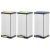 Amazon Basics – Cubo de basura, 3 unidades, con 3 cubos de 15 L, color amarillo, azul y verde