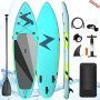 Amazon Brand – Eono Inflatable Stand Up Paddle Board 6 Inches Thick with Premium Sup Accessories – Carry Bag – Bottom Fin for Paddling – Surf Control – Non-Slip Deck