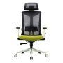 Amazon Brand – Umi Silla Oficina Silla de Escritorio ergonómica y giratoria de Malla con Soporte Lumbar Regulable