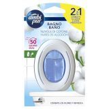 Ambipur Ambientador Casa para Baño (8 x 45 días), Elimina y Previene los Malos Olores, Fragancia Nubes de Algodón, Mega Pack
