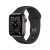 Apple Watch Series 6 (GPS + Cellular, 40 mm) Caja de Acero Inoxidable en Grafito – Correa Deportiva Negra