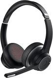 Auriculares inalámbricos con micrófono, V5.0, 22 horas, estéreo, PC con silencio