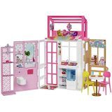 Barbie Casa de 2 pisos con accesorios de juguete, regalo para niñas y niños