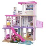 Barbie Casa de Muñecas Dreamhouse – Con Piscina, Tobogán y Ascensor – Luces y Sonido – 75+ Piezas – 104 x 109 cm – Regalo para Niños de 3-7 Años, GRG93