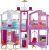 Barbie Supercasa, casa de muñecas con accesorios , con cuatro habitaciones, terraza en la azotea, detalles realistas, piscina y muebles, DLY32