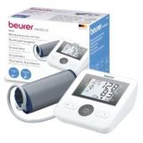 Beurer BM 27 Tensiómetro de brazo digital con control de ajuste del manguito, brazalete de 22-42 cm, indicador de riesgo, detección de arritmias, mensaje en caso de errores de aplicación