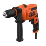 BLACK+DECKER BEH200, Taladro Percutor con Cable 500 W 230V, Incluye Empuñadura Lateral 500 W