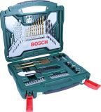 Bosch 50 uds. Set de brocas y puntas de atornillar X-Line de titanio (para madera, mampostería y metal, incluye cutter y brocas fresadoras planas, accesorios para taladro y destornillador)