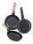 BRA Efficient Orange – Set de 3 sartenes, aluminio fundido con antiadherente tricapa