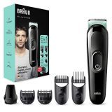 Braun Recortadora de Barba 6 en 1, Máquina Cortar Pelo, Cortapelos Hombre para Cara, Pelo Orejas