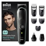 Braun Recortadora De Barba Series 3, Máquina Cortar Pelo, Cortapelos Hombre con Lámina Ultraafilada, 40 Ajustes De Longitud, Recargable, 80 Minutos De Autonomía, BT3440