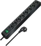Brennenstuhl Eco-Line regleta de Enchufes con 8 tomas de corriente (interruptor, protección infantil), Negro, 3 m