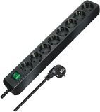 Brennenstuhl Eco-Line regleta de Enchufes con 8 tomas de corriente (interruptor, protección infantil), Negro, 3 m