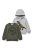 CA Sudadera para niños y niños con estampado de algodón, 2 unidades, Gris Dark Green, XXXL