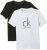 Calvin Klein Modern tee Camiseta, Negro (Black/White Lg 930)