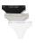 Calvin Klein 3Pk High Leg Tanga Ropa interior, Black/White/Grey Heather, M Mujer (Pack of 3)
