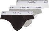 Calvin Klein Hombre Pack de 3 Calzoncillos Hip Briefs Algodón con Stretch, Multicolor (Black/White/Grey Heather), XL