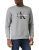 Calvin Klein Jeans Hombre Sudadera Core Monologo sin Capucha, Gris (Mid Grey Heather), M