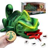 Camaleón Teledirigido, Juguete Electrónico para Niños, Animal Teledirigido con Modo de Depredación, Juguete por Control Remoto Regalo de Cumpleaños de Navidad para Niños de 5 a 12 Años