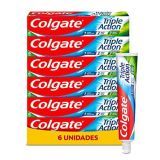 Colgate Triple Acción, Pasta de Dientes con Flúor, Protección Anticaries, Dientes más Blancos