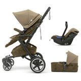 Concord Neo Plus Mobility Set Sistema Modular Silla Neo Plus + Capazo Scout + Portabebé Air 0+, desde el Nacimiento, Color Tawny Beige