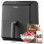 COSORI Freidora de Aire Wifi 6,4 L, Air Fryer con Doble Resistencia, 60+ Recetas de App Creadas por Chef en Español, Freidora sin Aceite con 12 Programas, Gris Oscuro, Dual Blaze