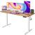 Cubiker Escritorio Eléctrico de Pie – 160 * 60 cm Mesa Altura Ajustable con Tablero, Sistema Anticolisión, Pies en T de Acero, Panel Control con 3 Funciones Memoria, Caja de Cable
