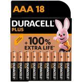 Duracell – Pilas alcalinas Plus AAA, 1.5 Voltios LR03 MN2400, paquete de 18