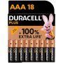 Duracell – Pilas alcalinas Plus AAA, 1.5 Voltios LR03 MN2400, paquete de 18