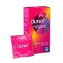 Durex Preservativos Dame Placer, Con Puntos y Estrías para una Estimulación Extra, 12 condones