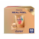 Durex Preservativos Real Feel, Sensación Piel con Piel, Sin látex, 96 condones