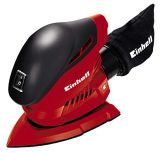 Einhell TH-OS 1016 – Lijadora MULTI (100 W, superficie de pulido de 104 cm², bolsa recolectora de polvo y adaptador de succión, papel abrasivo con velcro P120)