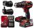 Einhell Taladro con batería TE-CD 18/45 3X-Li+22 Power X-Change (18 V, 45 Nm, portabrocas desmontable, pieza angular y excéntrica, set de puntas de 22 piezas, 2 baterías de 2,0 Ah, cargador + E-Box)