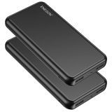 ENEGON Power Bank, Paquete de 2 baterías portátiles 10000mAh Slimmest Bateria Externa Carga Rapida, 2.4A USB C Cargador Portatil 3 Puertos Powerbank para iPhone, iPad, Galaxy S9, tabletas y más.   ✨ ✂️ Aplica cupón del vendedor