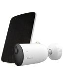 EZVIZ CB3 Kit Cámara de Vigilancia WiFi Exterior con Panel Solar Cámaras WiFi con Visión Nocturna en Color, Batería Incorporada, Detección Humana PIR, Audio Bidireccional, Resistente al Agua IP66