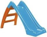 FEBER – Slide, Tobogán pequeño con rampa de 107 cm, para niños preescolares de 1 a 5 años,azul y rojo,resistente a la luz y cambios de temperatura