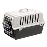 Ferplast Transportín rígido para Perros de Talla pequeña y Gatos Atlas 10 EL, Caja de Transporte, Plástico, Puerta de Acero plastificado, Rejillas de ventilación, 32,5 x 48 x h 29 cm Negro