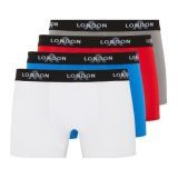 FM London Bóxers para hombre (paquete de 4/8), Ligero Clásico (Paquete de 4), L