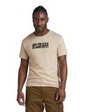 G-Star RAW RAW. felt r t, Camisetas para Hombre, Beige (westpoint khaki D23710-336-C531), L