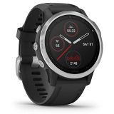 Garmin fēnix ​​6S – Reloj GPS multideporte definitivo con sensores, VO2 Max,frecuencia cardíaca, carga de entrenamiento, Plateado con correa negra