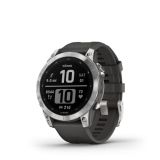 Garmin fēnix   7 – Reloj GPS multideporte con pantalla táctil y funciones superiores, frecuencia cardíaca, mapas y música, Gris Plata