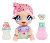 Glitter Babyz, MGAS Marina Finley, Muñeca con 3 Cambios de Color, Traje de Sirena, Pañal, Biberón y Accesorios, Edad a Partir de 3 años, Marina Finley