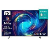 Hisense 75E7K Pro QLED Gaming Smart TV, 55 Pulgadas Televisor, con Mode Juego de 144Hz, Barra de Juegos, Solución HDR Total, Dolby Vision IQ  Dolby Atmos, Sonido 2.1 con Subwoofer (2023)