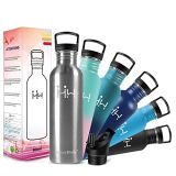 HoneyHolly Botella Acero Inoxidable, 500ml, Botella de Agua, No Térmica, Cantimplora de Acero Inoxidable, Botella de Agua de Pared Simple, sin bpa Reutilizable para Deporte, Gimnasio, Bicicleta