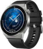 HUAWEI Watch GT 3 Pro 46 mm Smartwatch, Cuerpo de Titanio, Esfera de Zafiro, monitorización de saturación de oxígeno y frecuencia cardíaca, batería Duradera, Correa de fluoroelastómero, Negro