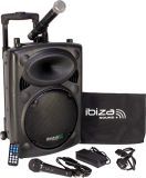 Ibiza Sound PORT10VHF-BT Sistema de sonido portátil y autónomo de 10″/25 cm, 500 W, color negro