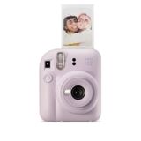 Instax Mini 12 – Cámara instantánea, con autoexposición y lente selfi incluida, Morado (Lilac Purple)