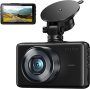 iZEEKER Cámara de Coche FHD 1080P Dashcam, Pantalla de 3 Pulgadas, 170° Gran Angular, Sensor G, Monitor de Aparcamiento